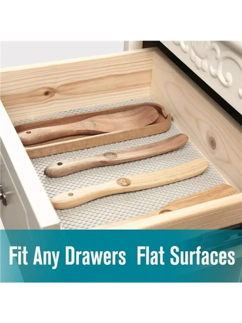 Non Slip Shelf Liner Drawer Cabinet Liner 12 x 20 Feet Kitchen Storage Gray